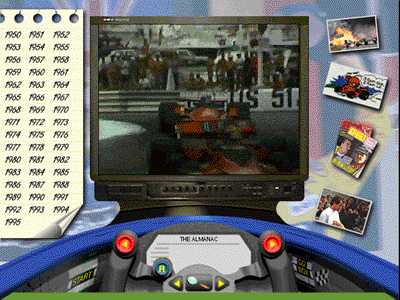 Schermata dal CD-ROM La Leggenda della Formula 1