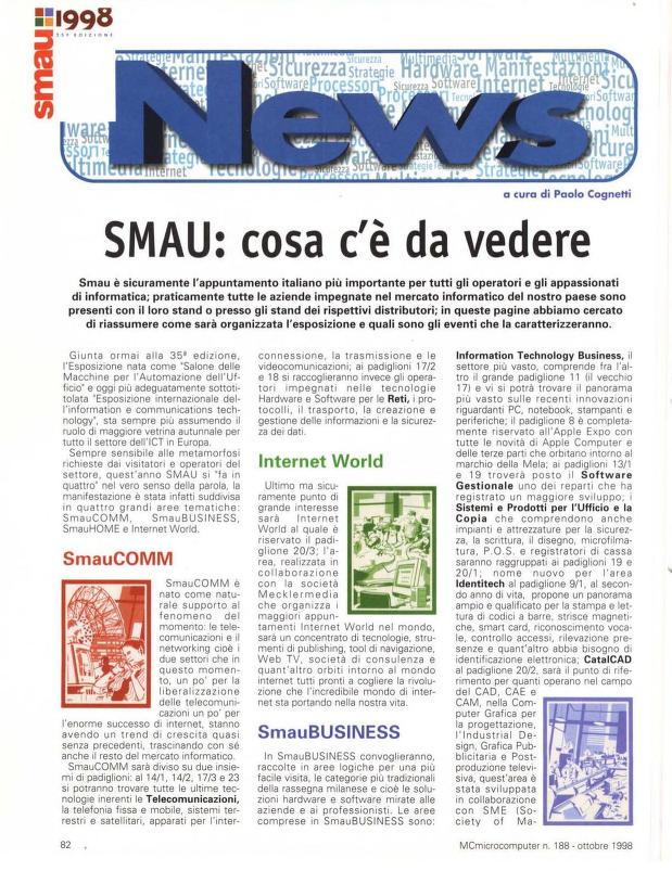 Articolo MCmicrocomputer, SMAU: cosa c'è da vedere