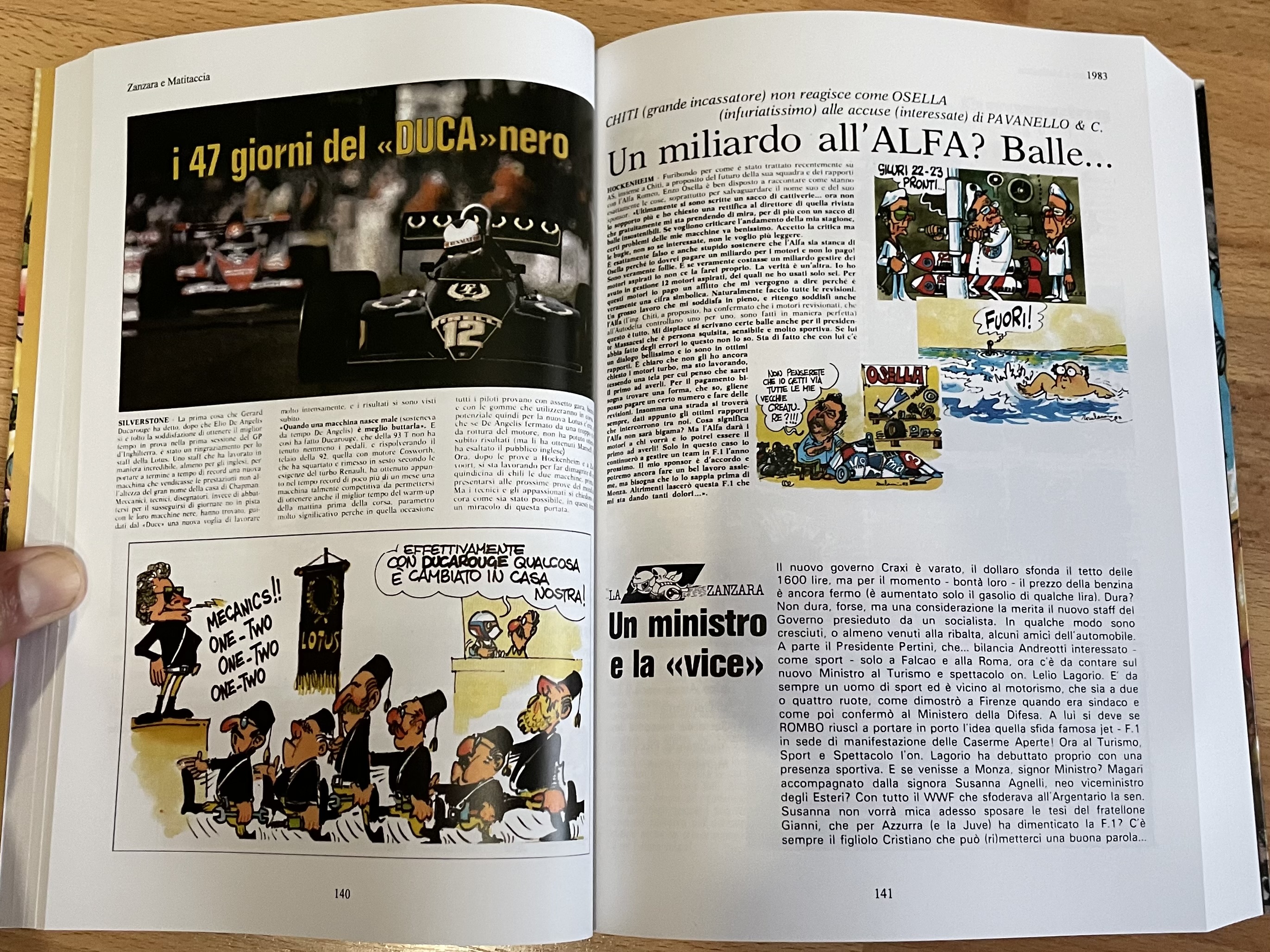 Pagina del libro dedicata al 1983